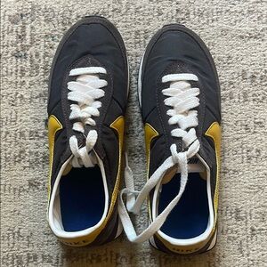 Nike Chocolate Brown and Yellow Pacific Sneakers